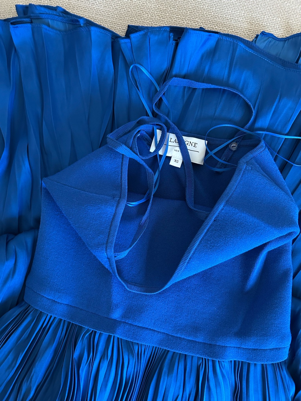 La Ligne Estelle Midi Dress XSmall Cobalt Blue - Picture 7 of 10